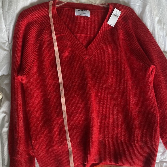 Old Navy Red V-Neck Sweater - Picture 3 of 3
